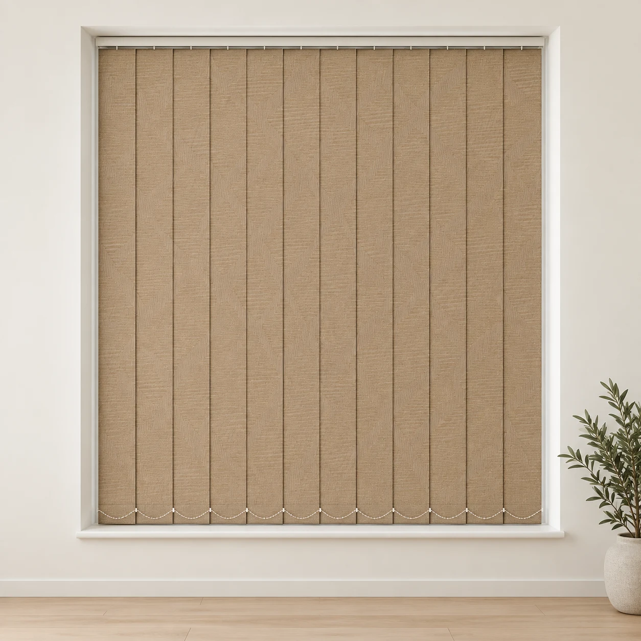 Girafee IT Yellow shown as a full blind in a neutral room