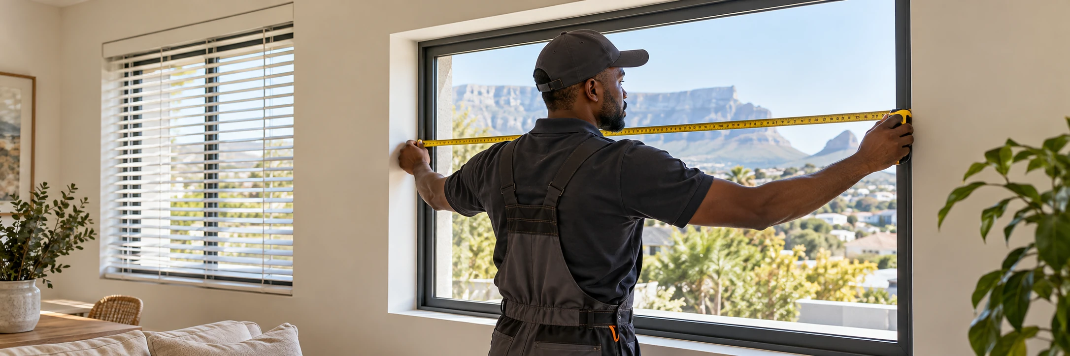 Measuring the inside width of a window recess